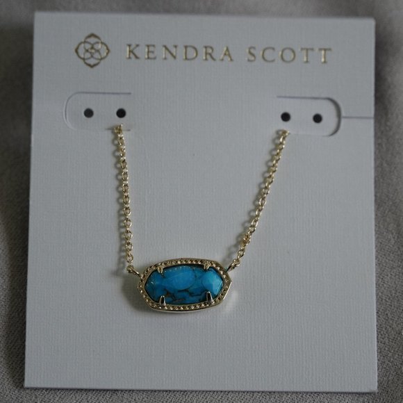 Kendra Scott Jewelry - KENDRA SCOTT - Elisa Gold Pndnt Necklace Turquoise